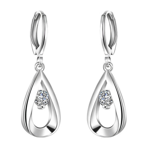 925 Sterling Silver Earrings Cubic Zirconia Silver Stud Earrings