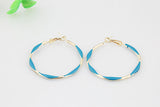 Crystal Sparkling Multicolor Hoop Earrings