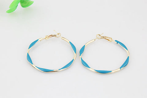 Crystal Sparkling Multicolor Hoop Earrings